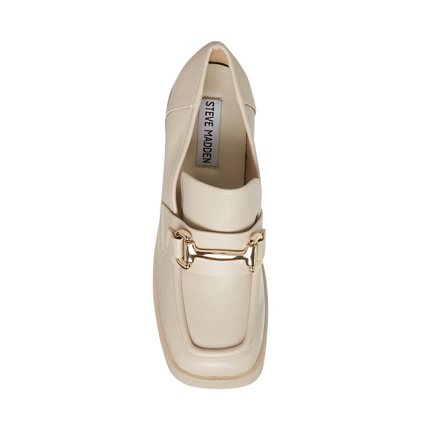 Steve Madden NICOLE Női Loafer Cipő Bone | 520QISJRC