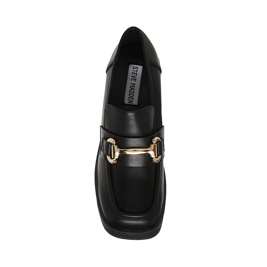 Steve Madden NICOLE Női Loafer Cipő Fekete | 491EQPZGS