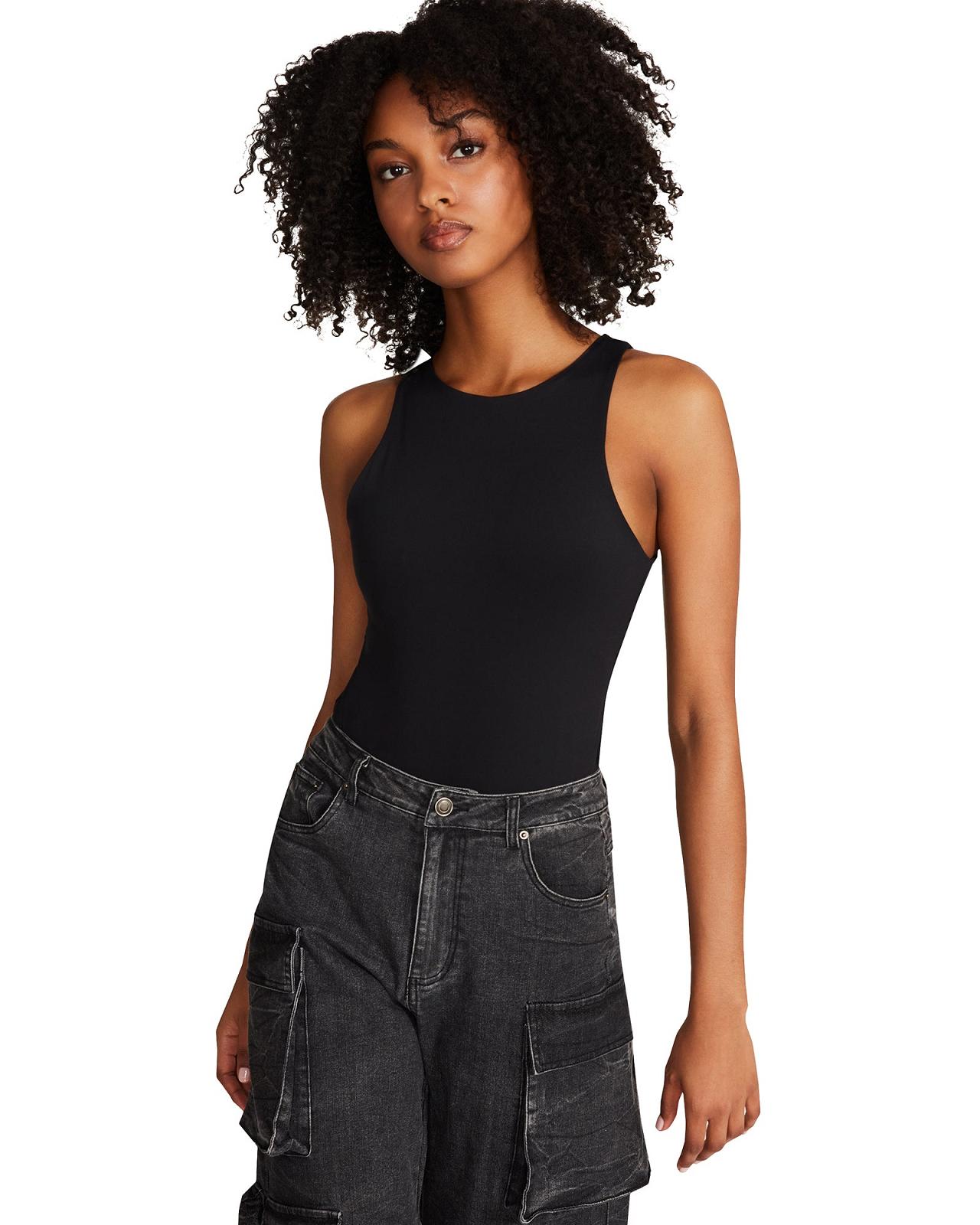 Steve Madden NICO BODYSUIT Női Felsők Fekete | 710PYEFAU