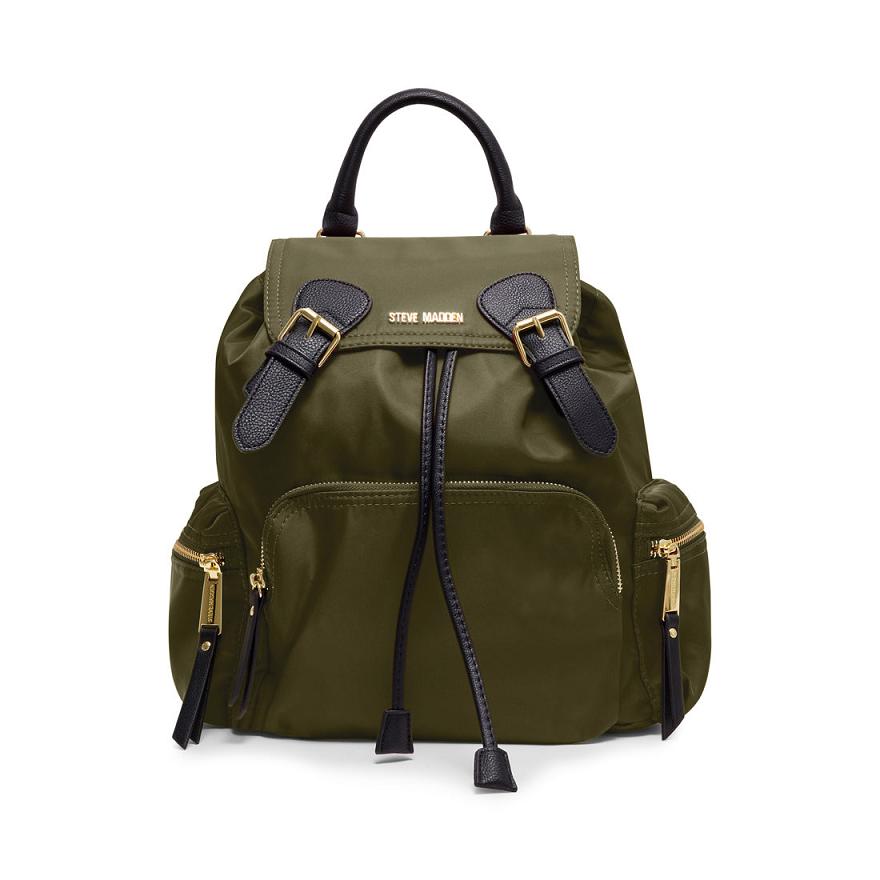 Steve Madden NYLON BACKPACK Női Hátizsák Olivazöld | 201TIJNBW