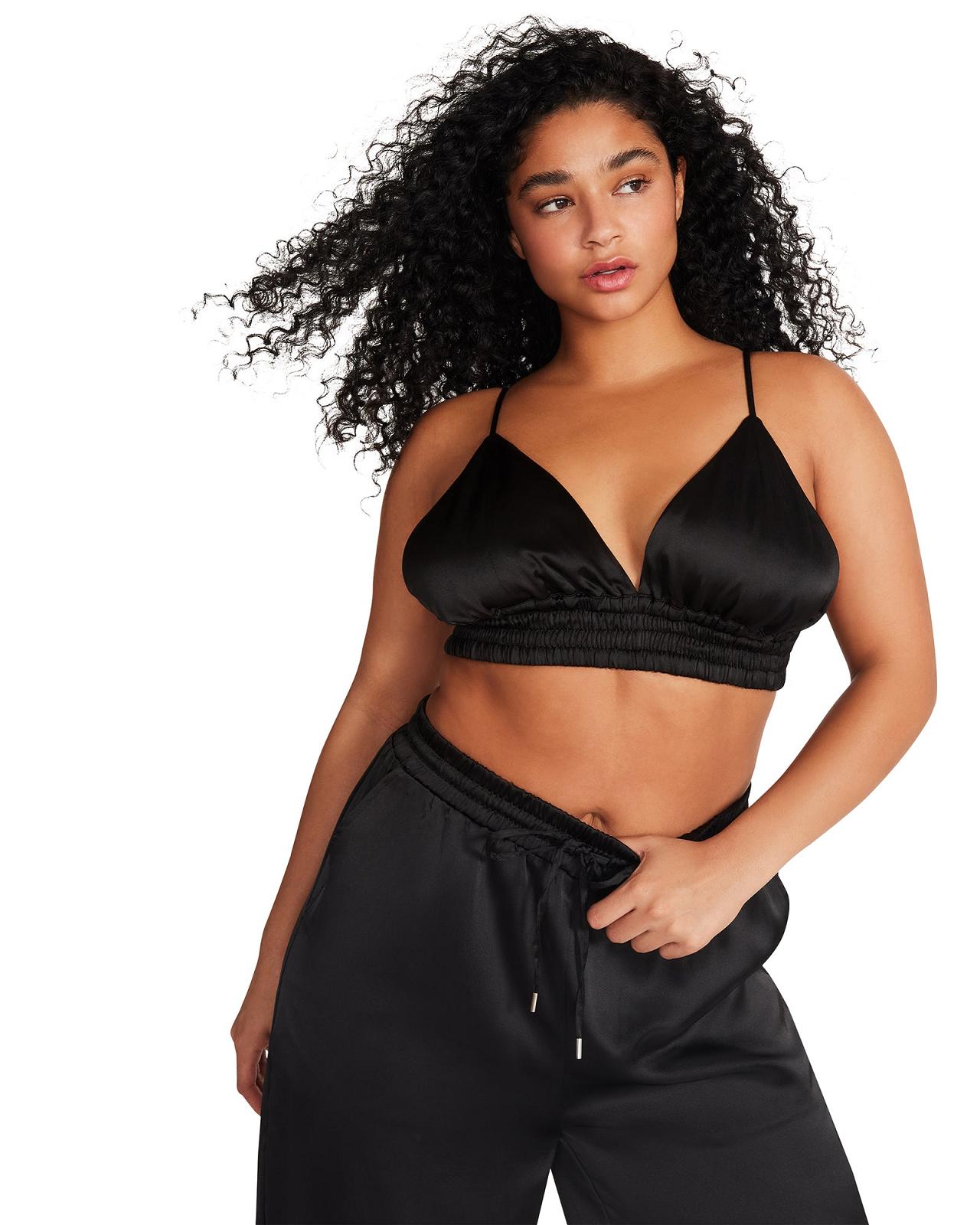 Steve Madden PEPPER BRA TOP Női Egy darab és készlet Fekete | 397VGPQEF