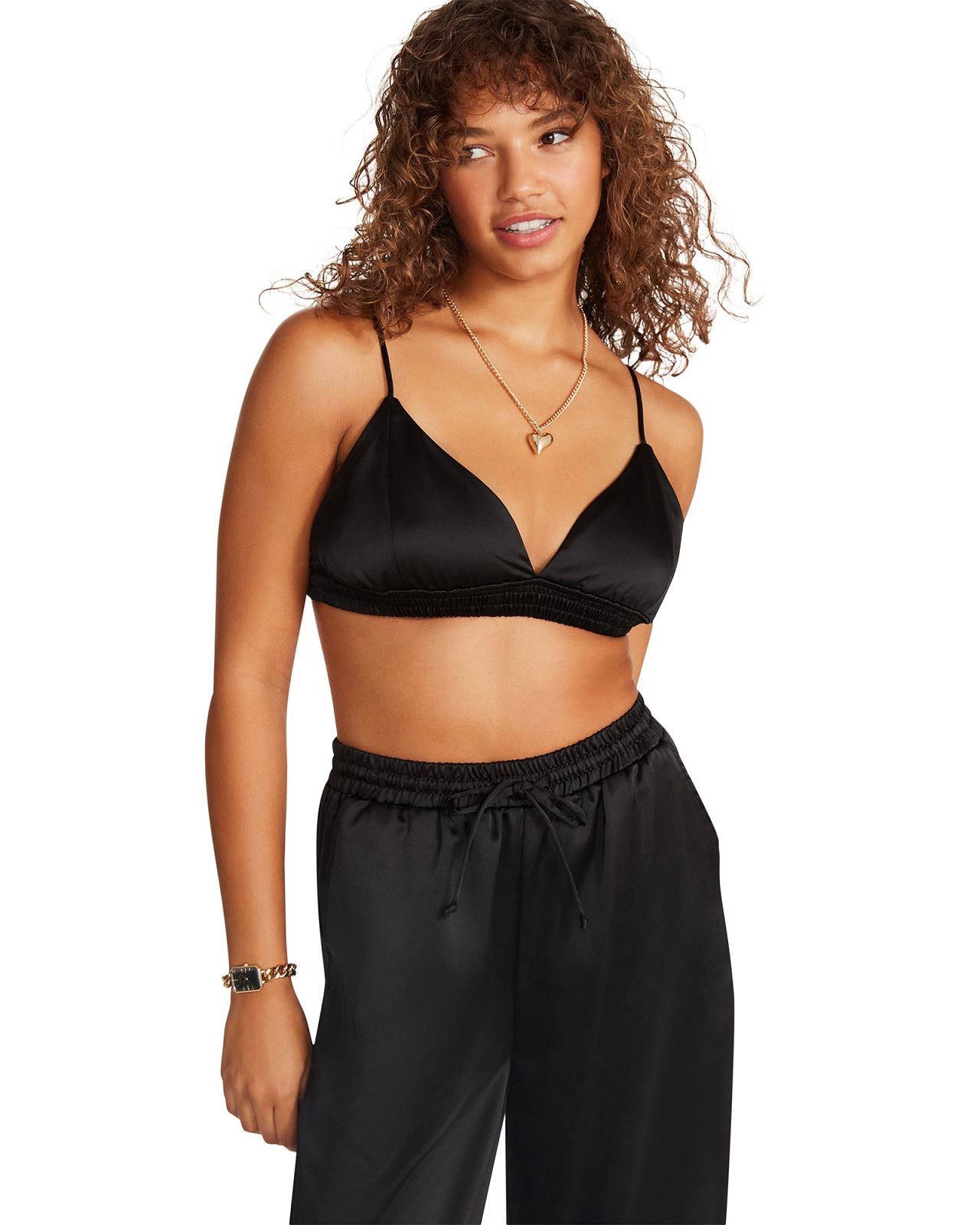 Steve Madden PEPPER BRA TOP Női Felsők Fekete | 492QAXBFL