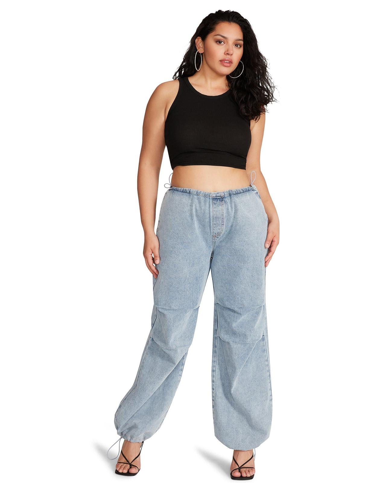 Steve Madden PIA PARACHUTE PANT Női Alsók Denim | 692VYRUFN