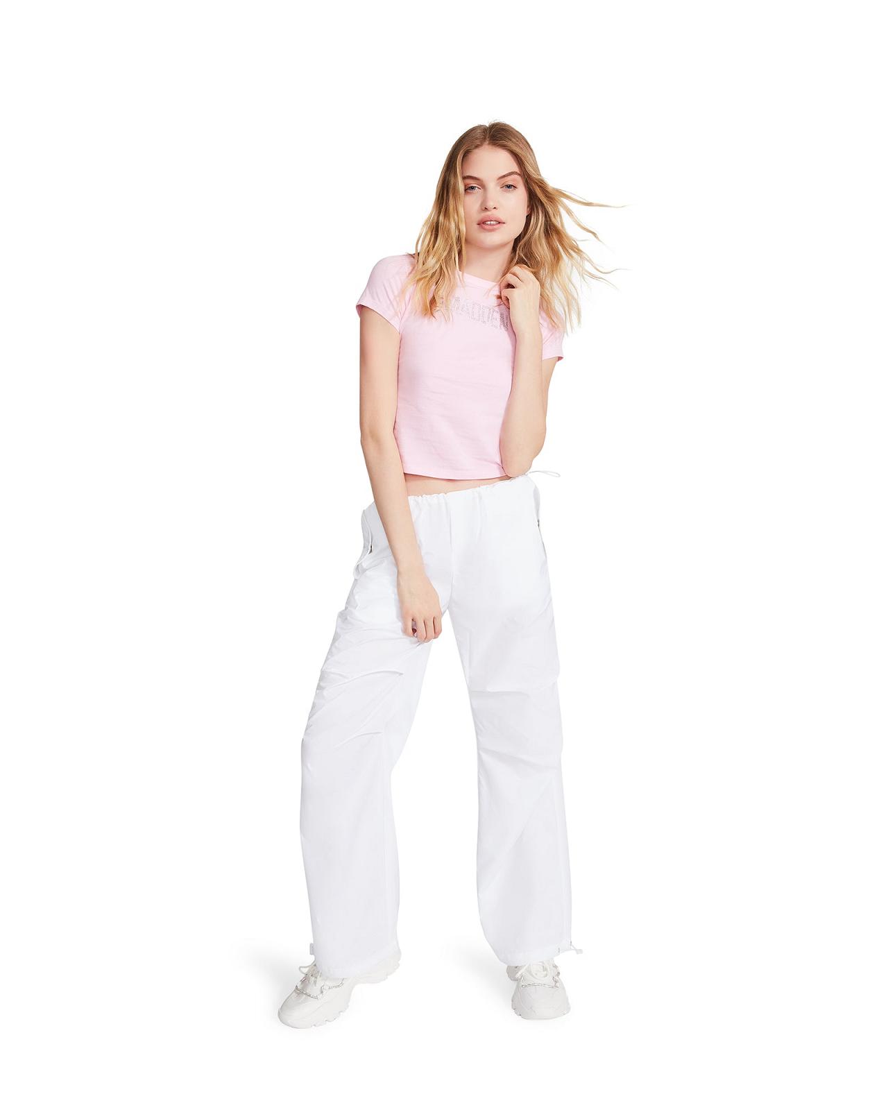 Steve Madden PIA PARACHUTE PANT Női Alsók Fehér | 751ZPLAJS