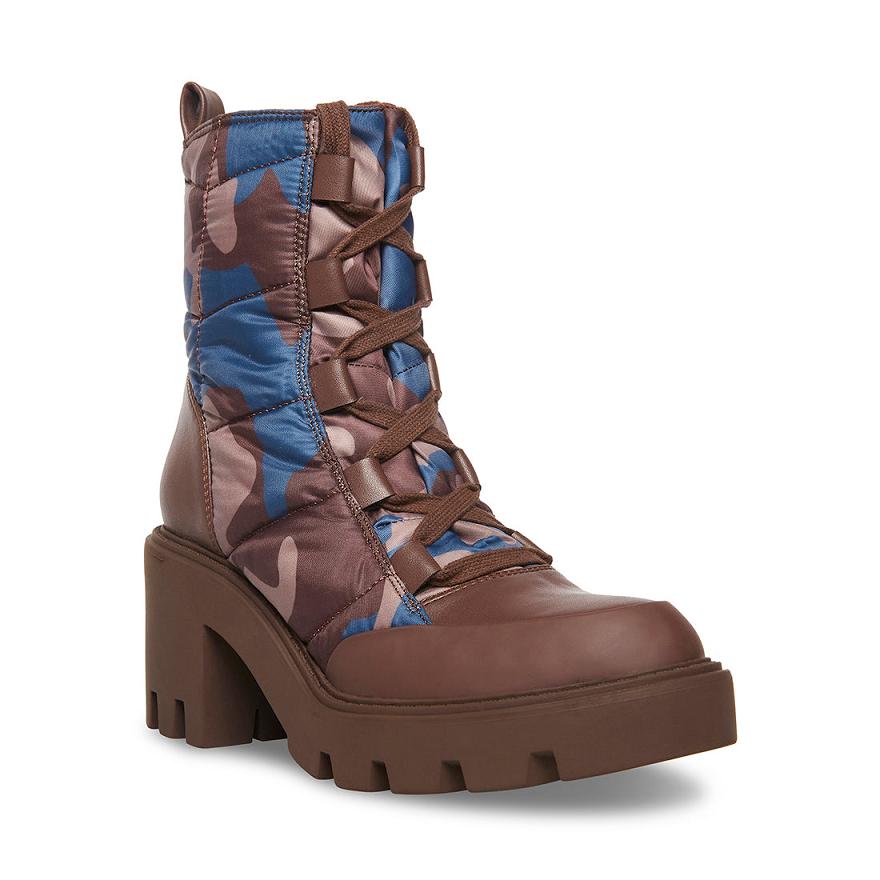 Steve Madden PIEPER Női Bokacsizma Camo | 603KEAPOL