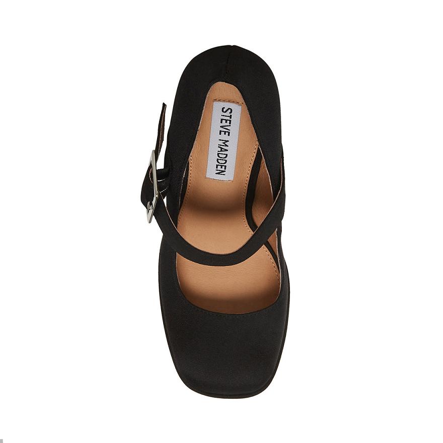 Steve Madden PLAZA Mary Jane Női Platform Cipő Fekete | 468TKCQBG