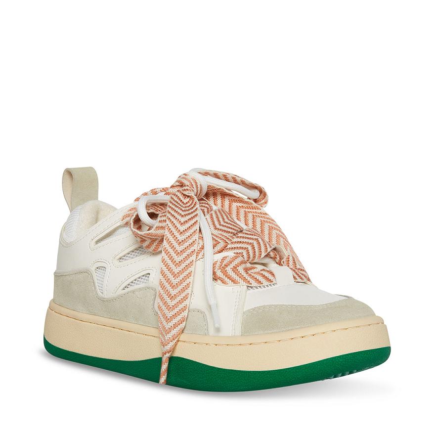 Steve Madden ROARING Sneakers Női Sneaker Fehér Zöld | 547YUJRQP