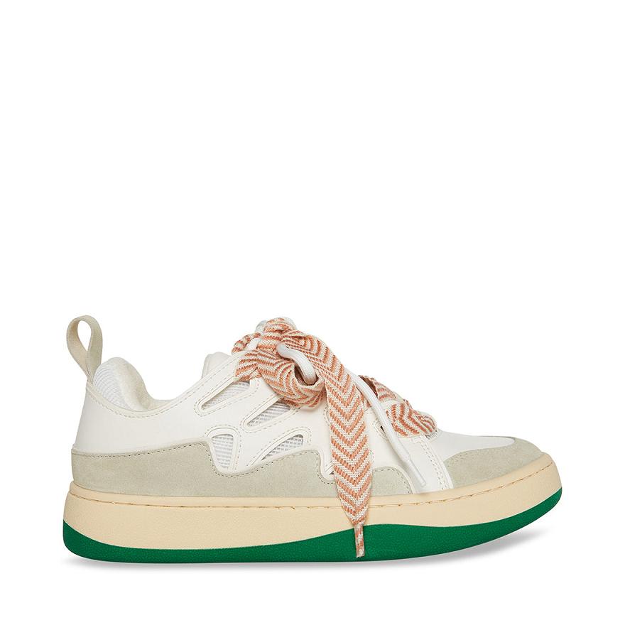 Steve Madden ROARING Sneakers Női Sneaker Fehér Zöld | 547YUJRQP