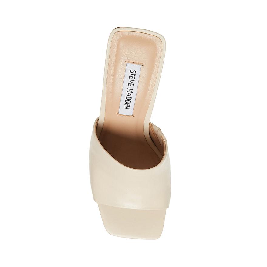 Steve Madden RONNIE Női Mule Cipő Bone | 379YXFBOA