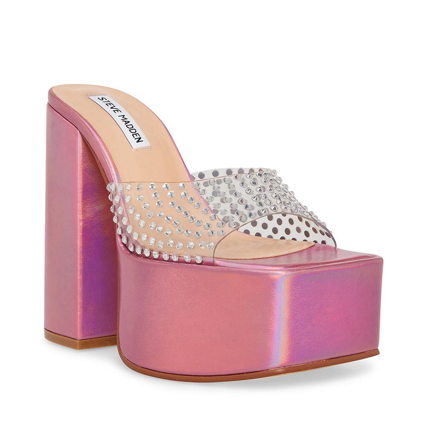 Steve Madden RUBY Női Mule Cipő Iridescent | 014NHUMGB