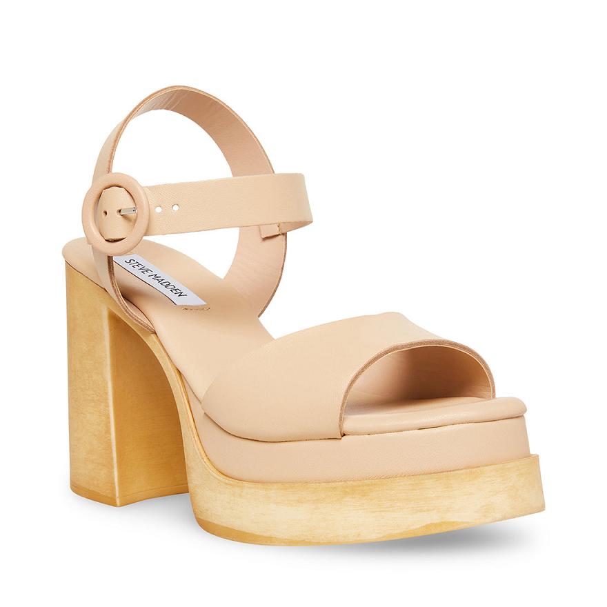 Steve Madden RUTH Női Platform Cipő Bézs | 148NTOPDZ