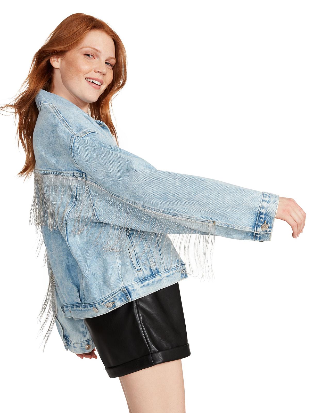 Steve Madden SIENNA JACKET Női Kabát Denim | 210UMWEDV