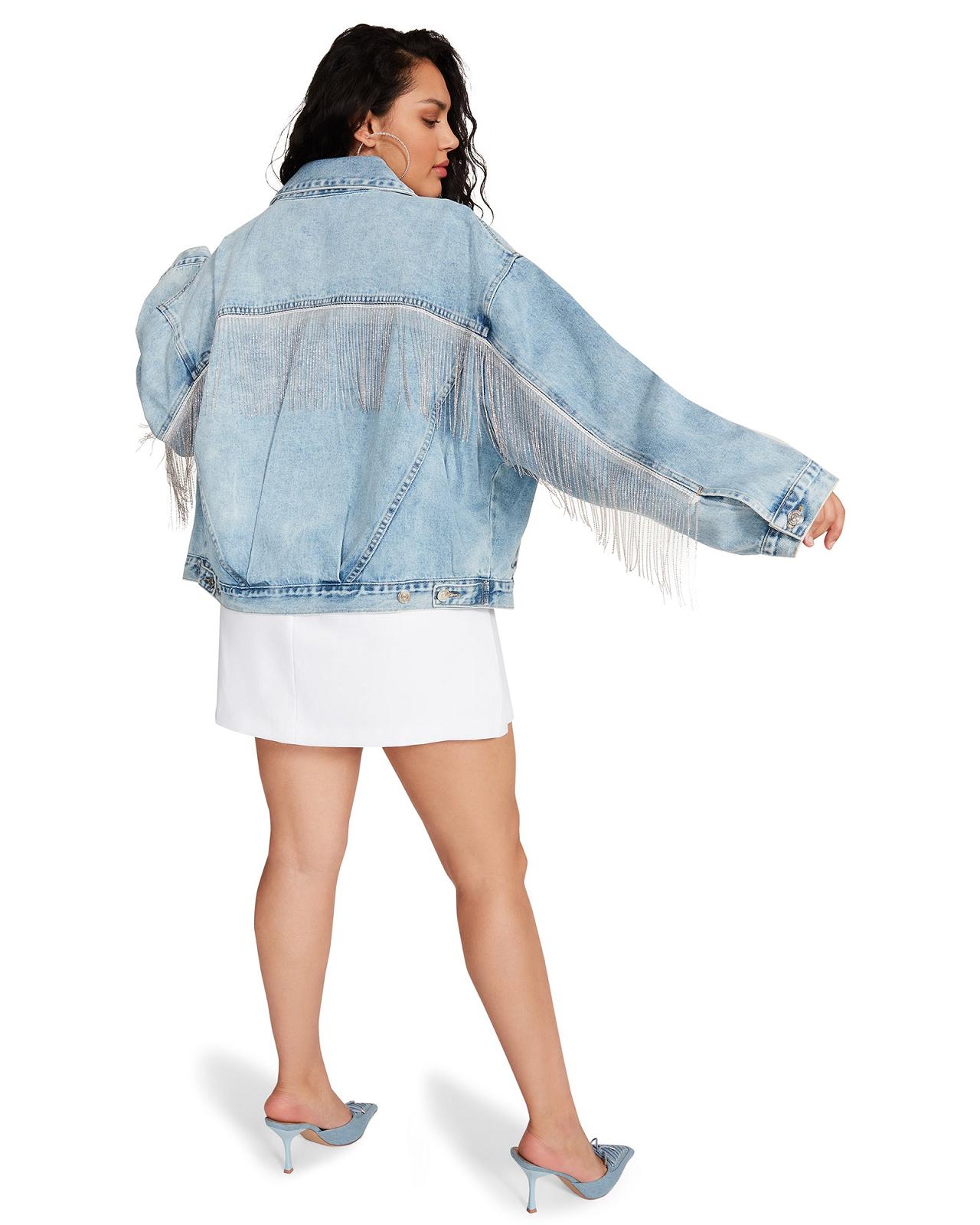 Steve Madden SIENNA JACKET Női Kabát Denim | 210UMWEDV