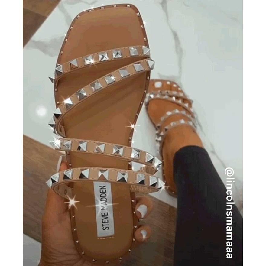 Steve Madden SKYLER Női Papucs Barna | 350KWSGZN