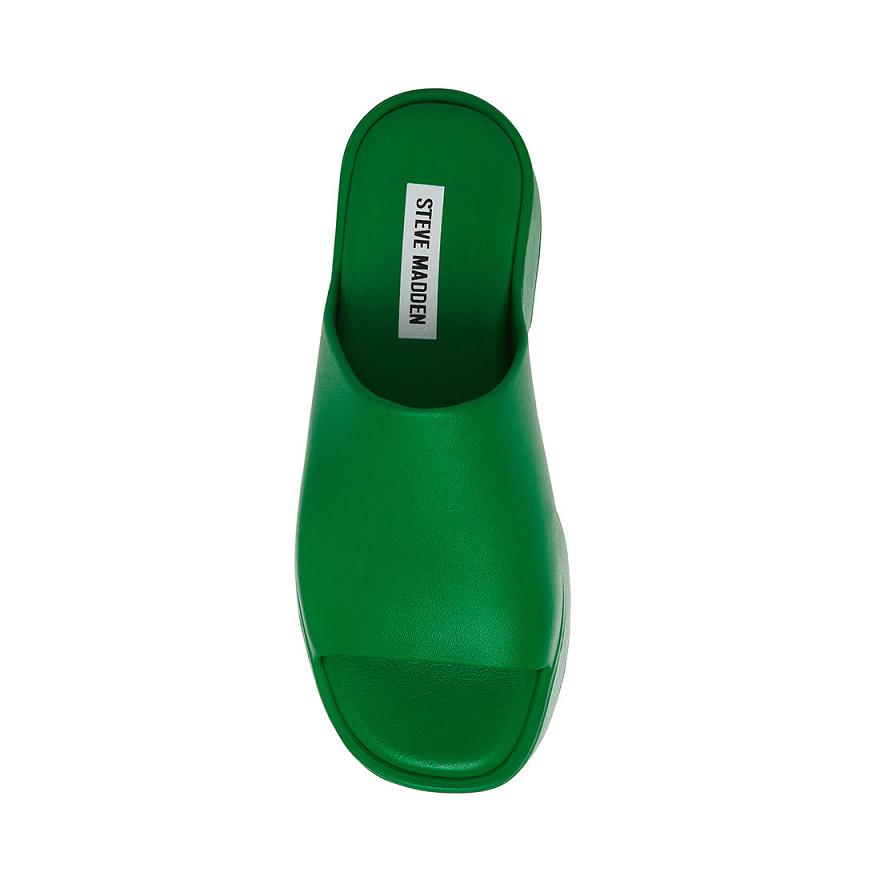 Steve Madden SLINKY-J Női Papucs Zöld | 591QWTKYF