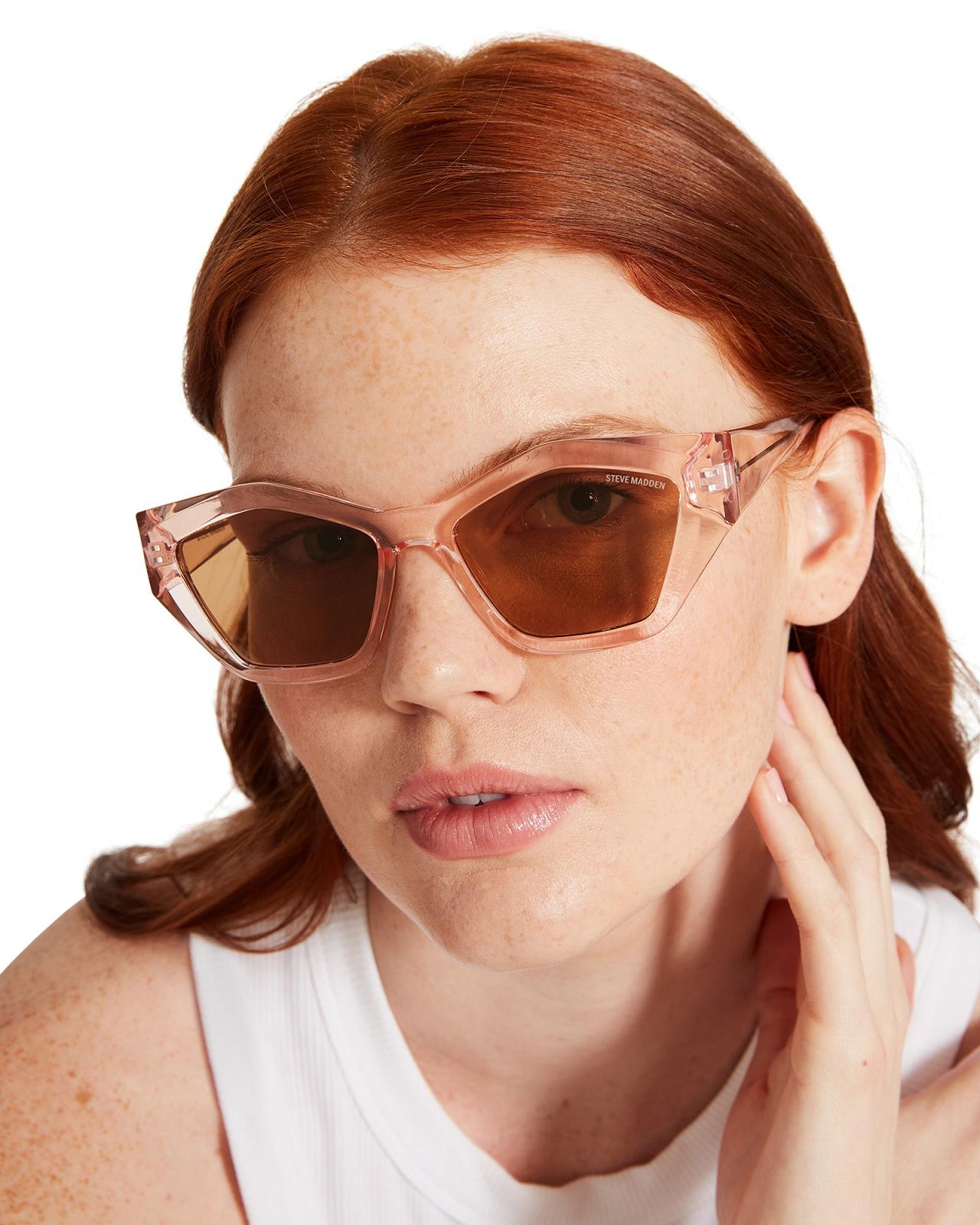 Steve Madden STACIA SUNGLASSES Női Napszemüveg Rózsaszín | 174ABXMHE