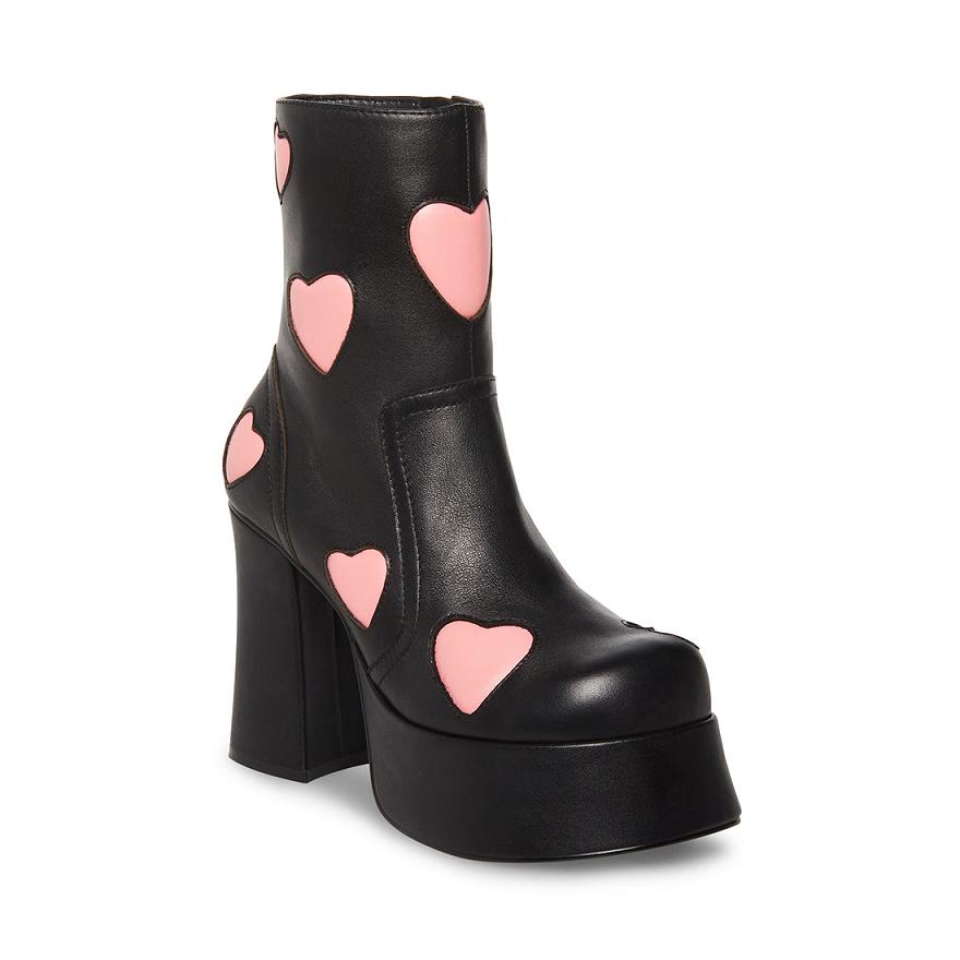 Steve Madden SWEETHEART Női Bokacsizma Fekete | 475ZCXKOH