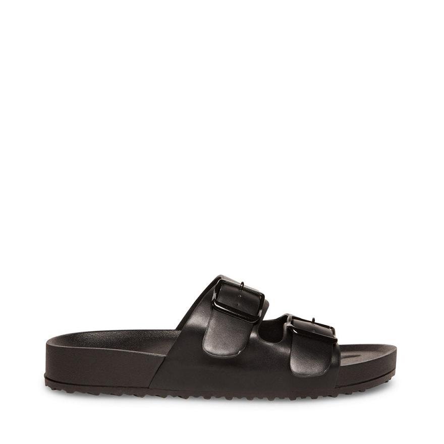 Steve Madden TEDDY-T Női Papucs Fekete | 640AFRVOI