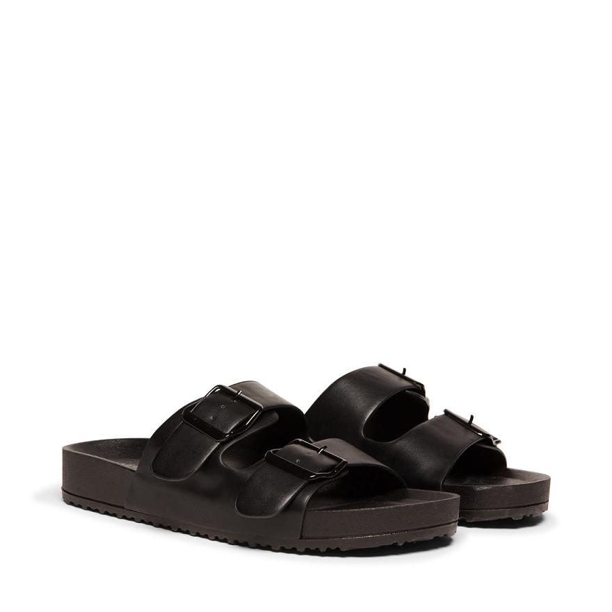 Steve Madden TEDDY-T Női Szandál Fekete | 279QNPIBG