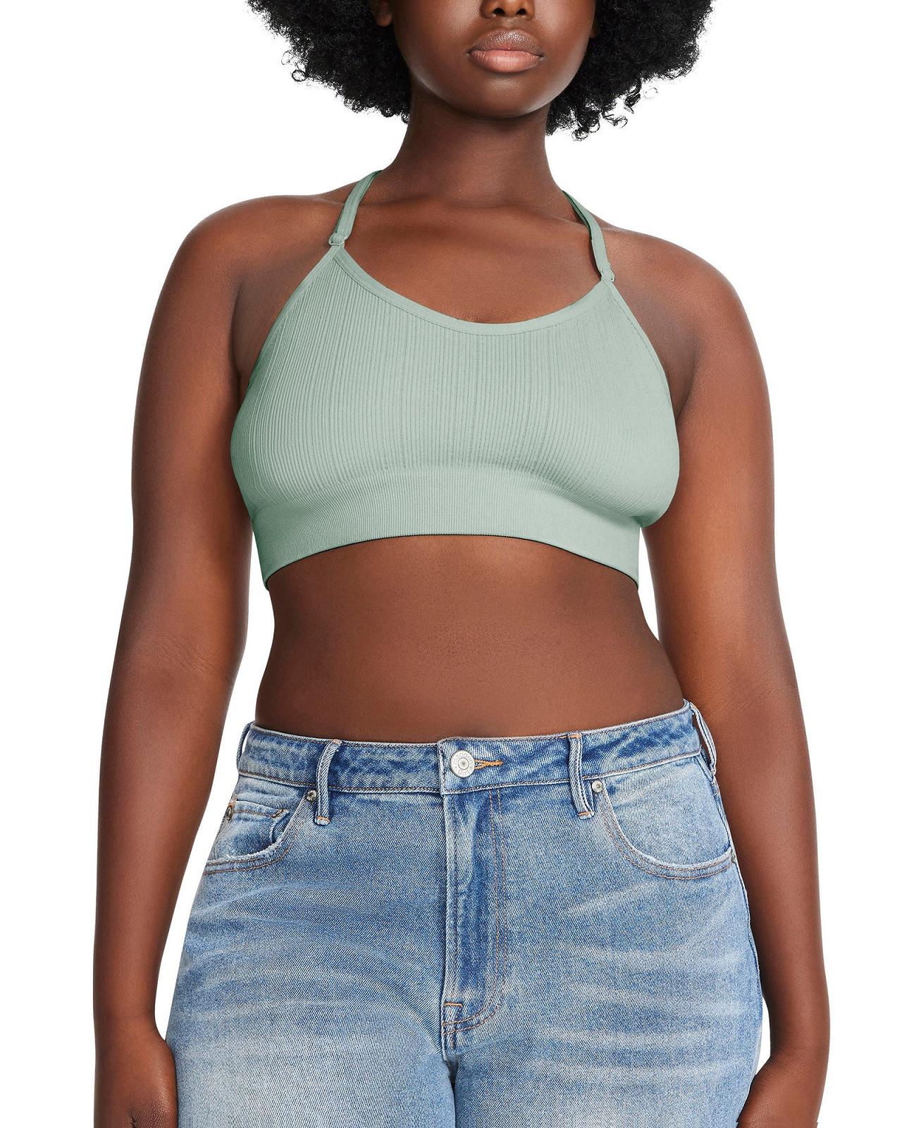 Steve Madden THE ELLA MESH BRALETTE + Női Felsők Zöld | 986PZHLDN