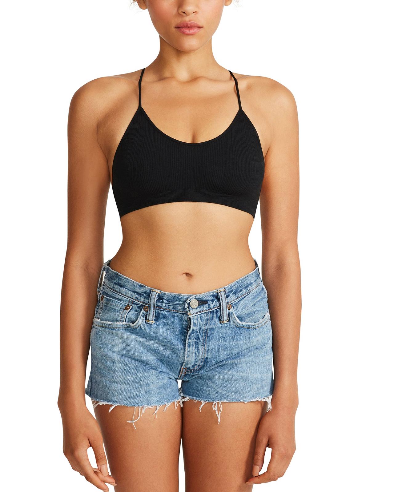 Steve Madden THE ELLA MESH BRALETTE Női Felsők Fekete | 501QHSKDC