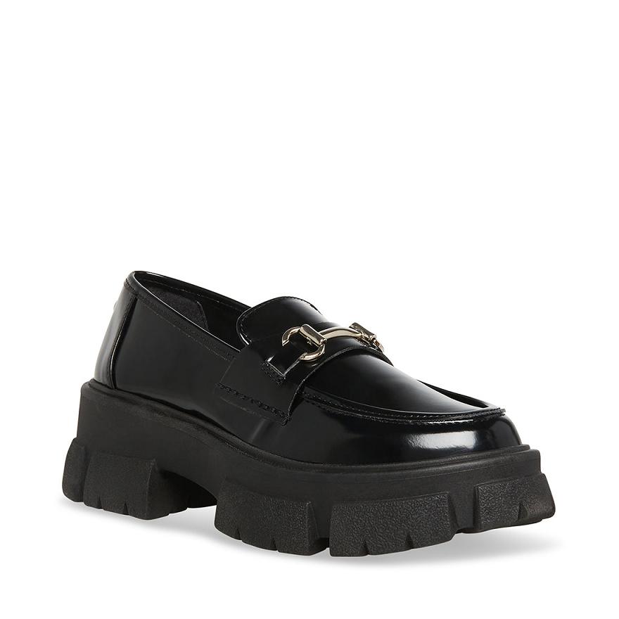 Steve Madden TRIFECTA Női Loafer Cipő Fekete | 037BDSHKF