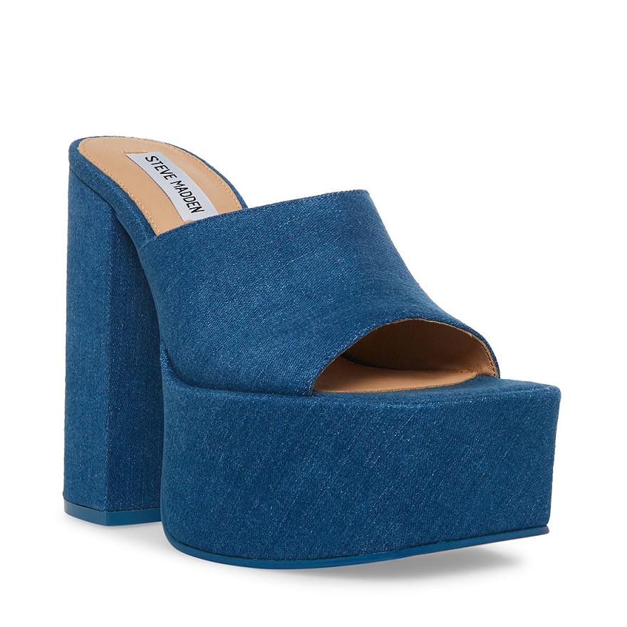 Steve Madden TRIXIE Női Mule Cipő Denim | 169MDGUTI