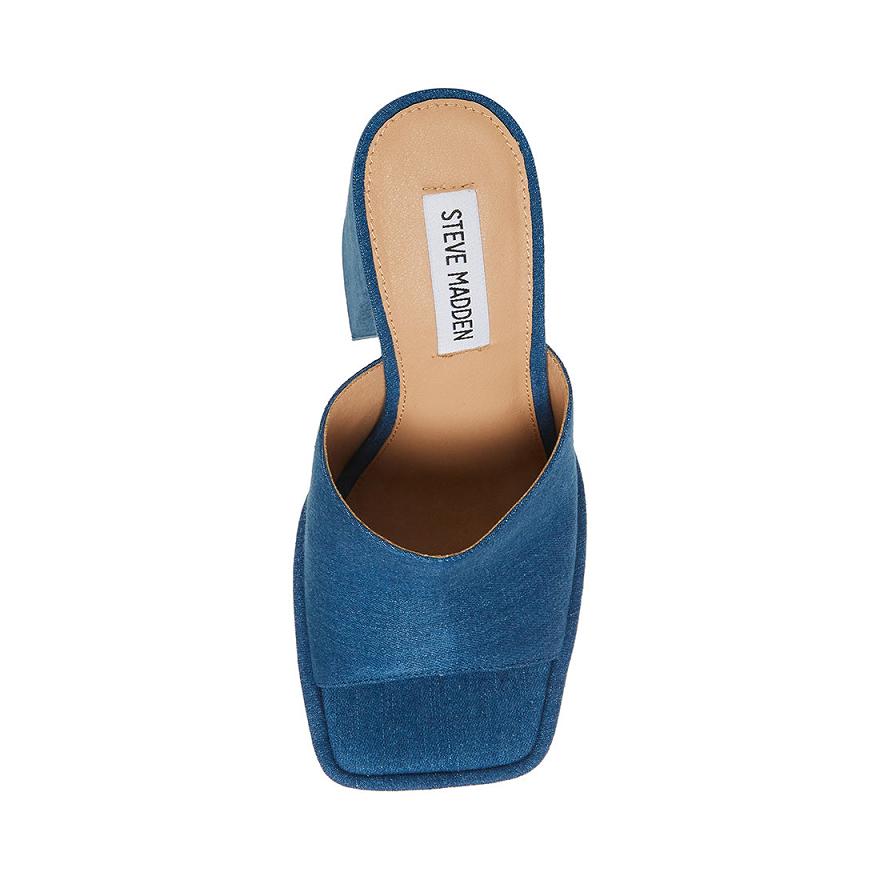 Steve Madden TRIXIE Női Platform Cipő Denim | 890WXBJCH