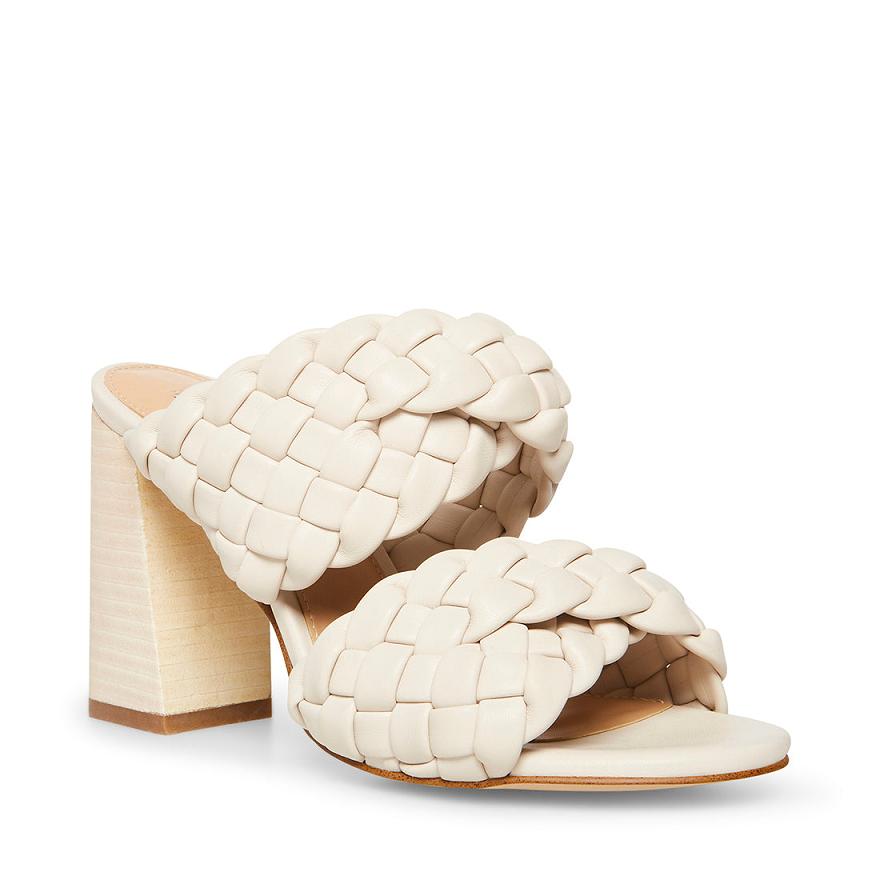 Steve Madden TWISTED Női Mule Cipő Bone | 846VSQKUH