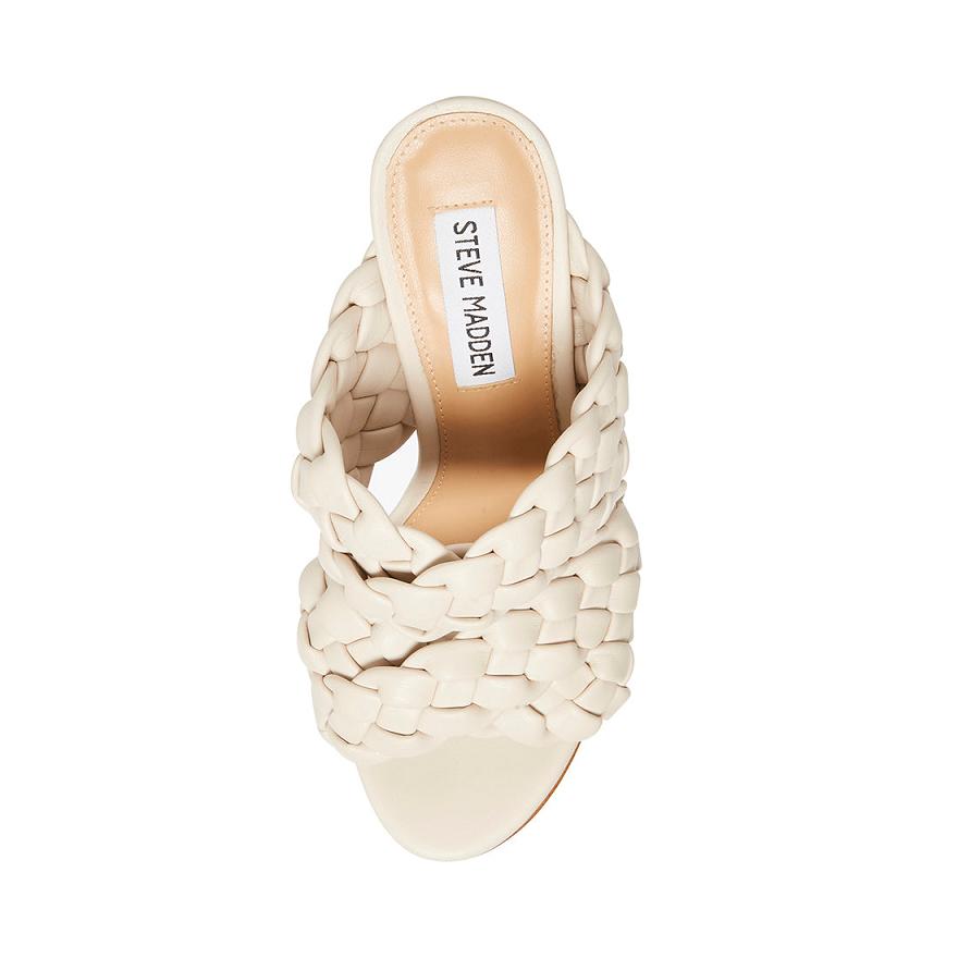 Steve Madden TWISTED Női Mule Cipő Bone | 846VSQKUH