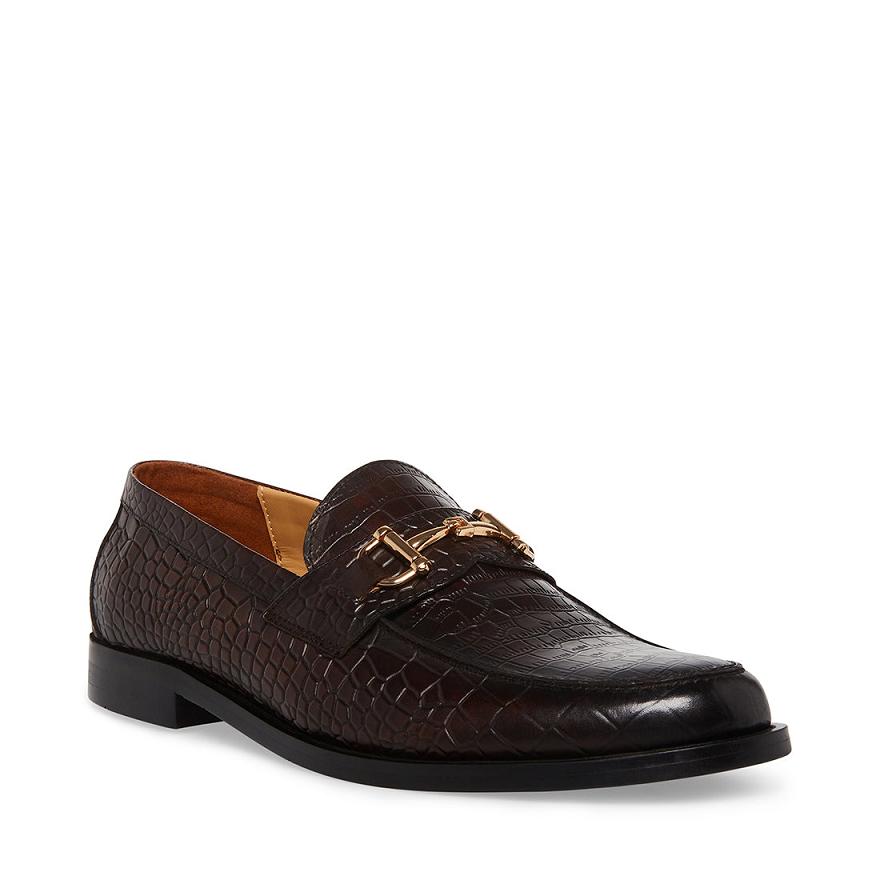 Steve Madden WALLACE Férfi Loafer Cipő Barna | 164KAOENV