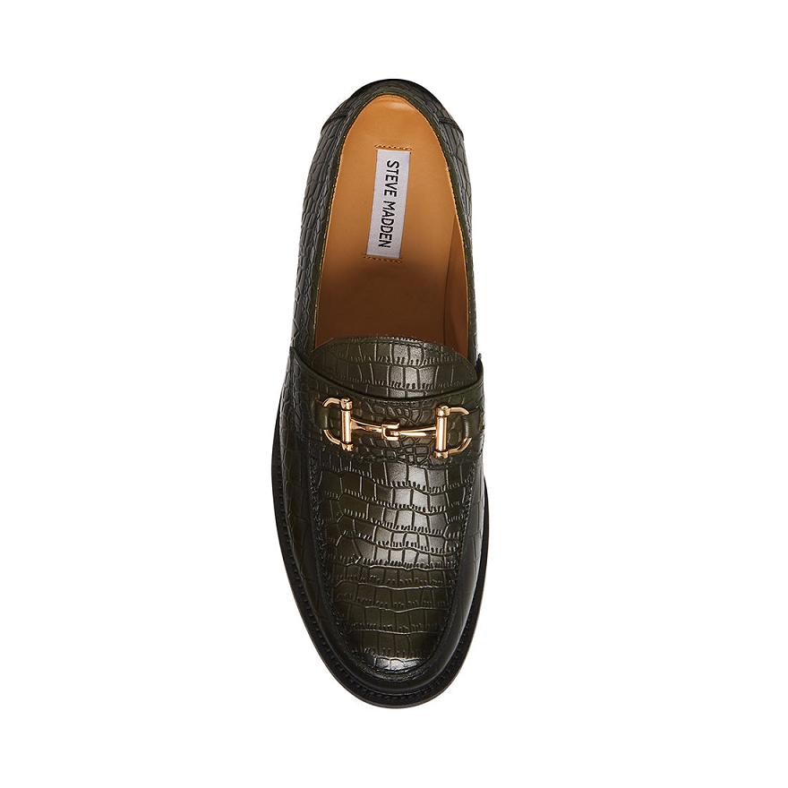 Steve Madden WALLACE Férfi Loafer Cipő Zöld | 367LWZNIC