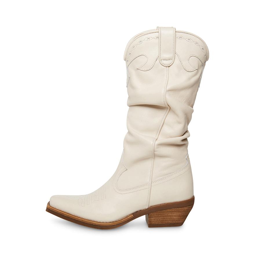 Steve Madden WHISKEY Női Csizma Fehér | 367MJRNHP