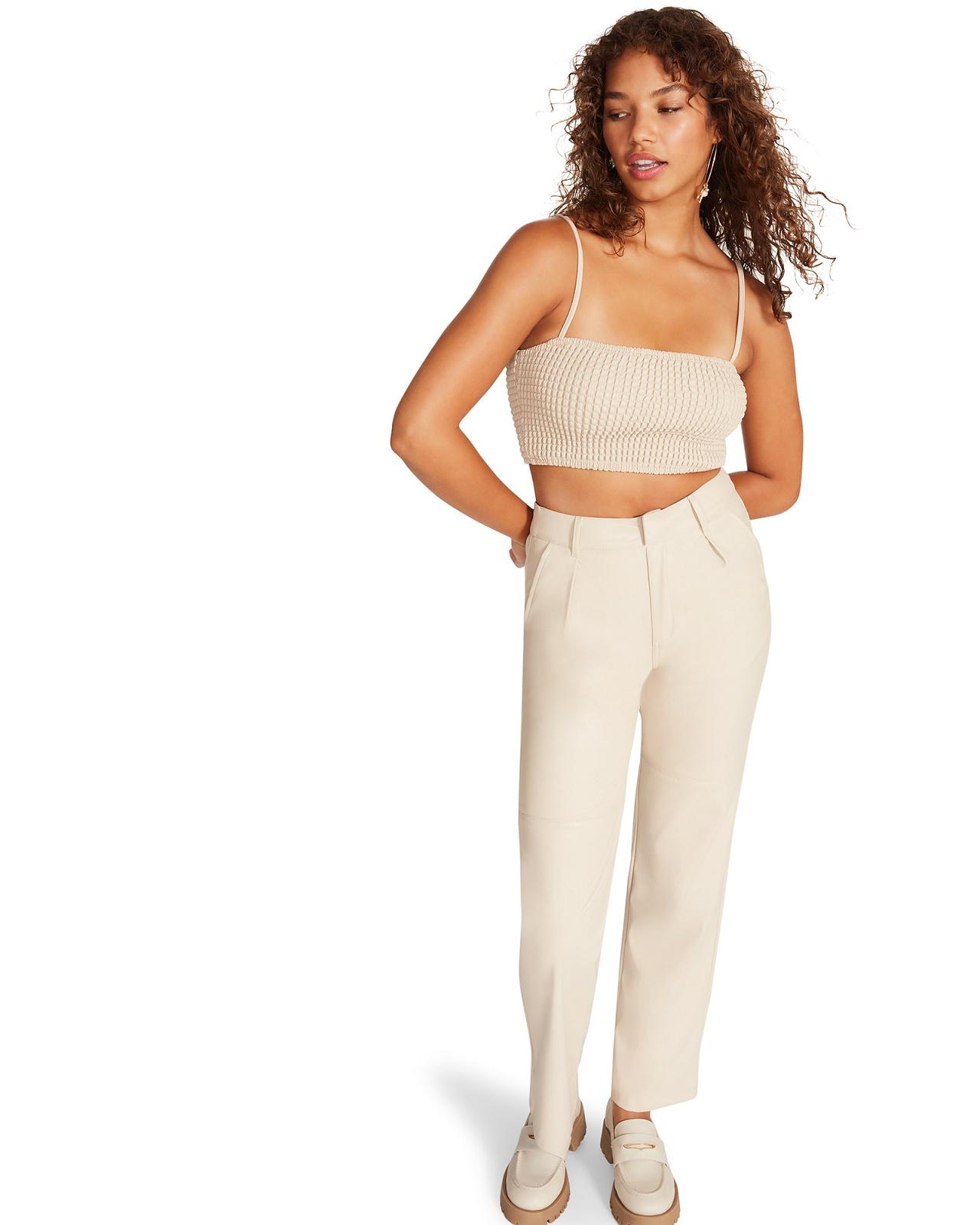 Steve Madden ABBY PANT Női Alsók Fehér | 659JMRHGC