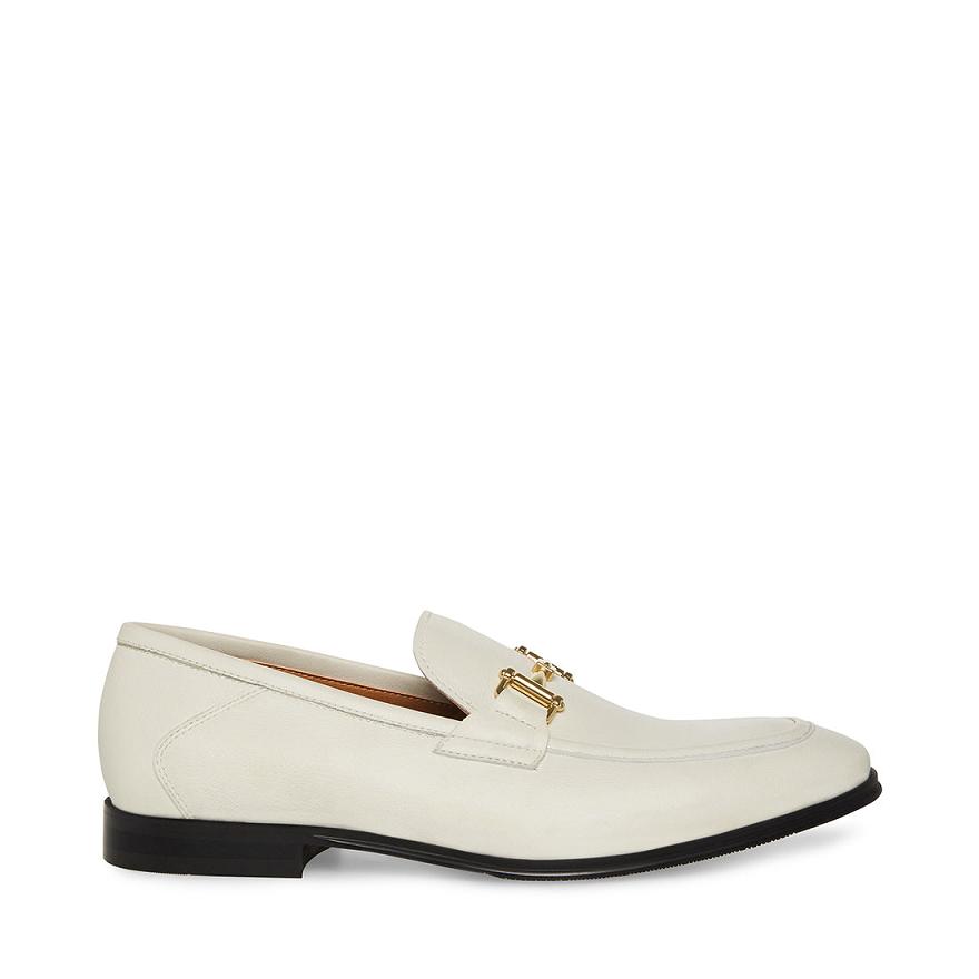 Steve Madden ARCHEE Férfi Loafer Cipő Bone | 249WKFXOL