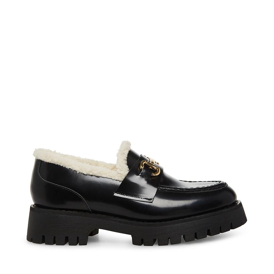 Steve Madden LANDO-F Női Loafer Cipő Fekete | 018GPBRCE