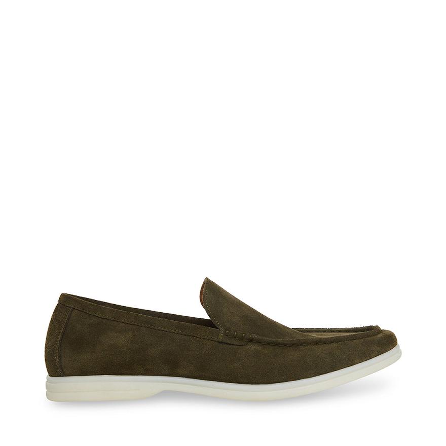 Steve Madden LARKEN Férfi Loafer Cipő Olivazöld | 920LXOMFI