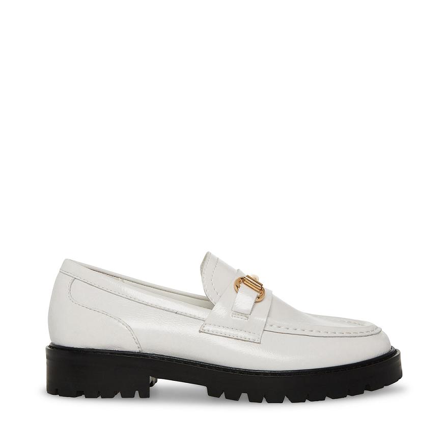 Steve Madden MISTOR Női Loafer Cipő Fehér | 426ULVYAD