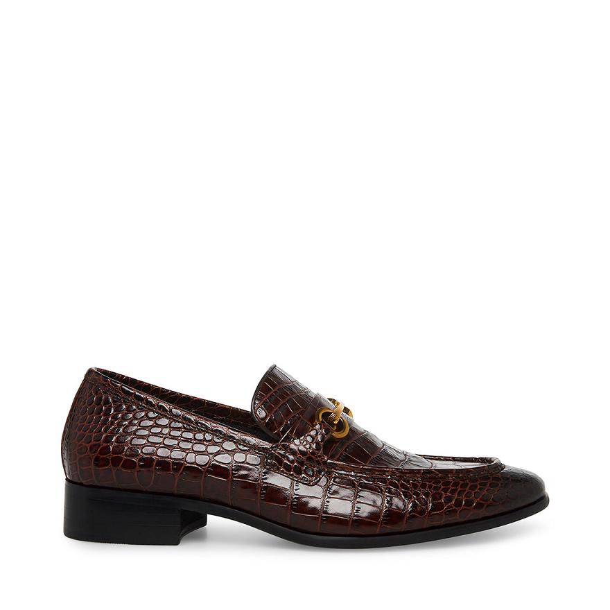 Steve Madden PHILIPPE Férfi Loafer Cipő Barna | 814ZJFAWC