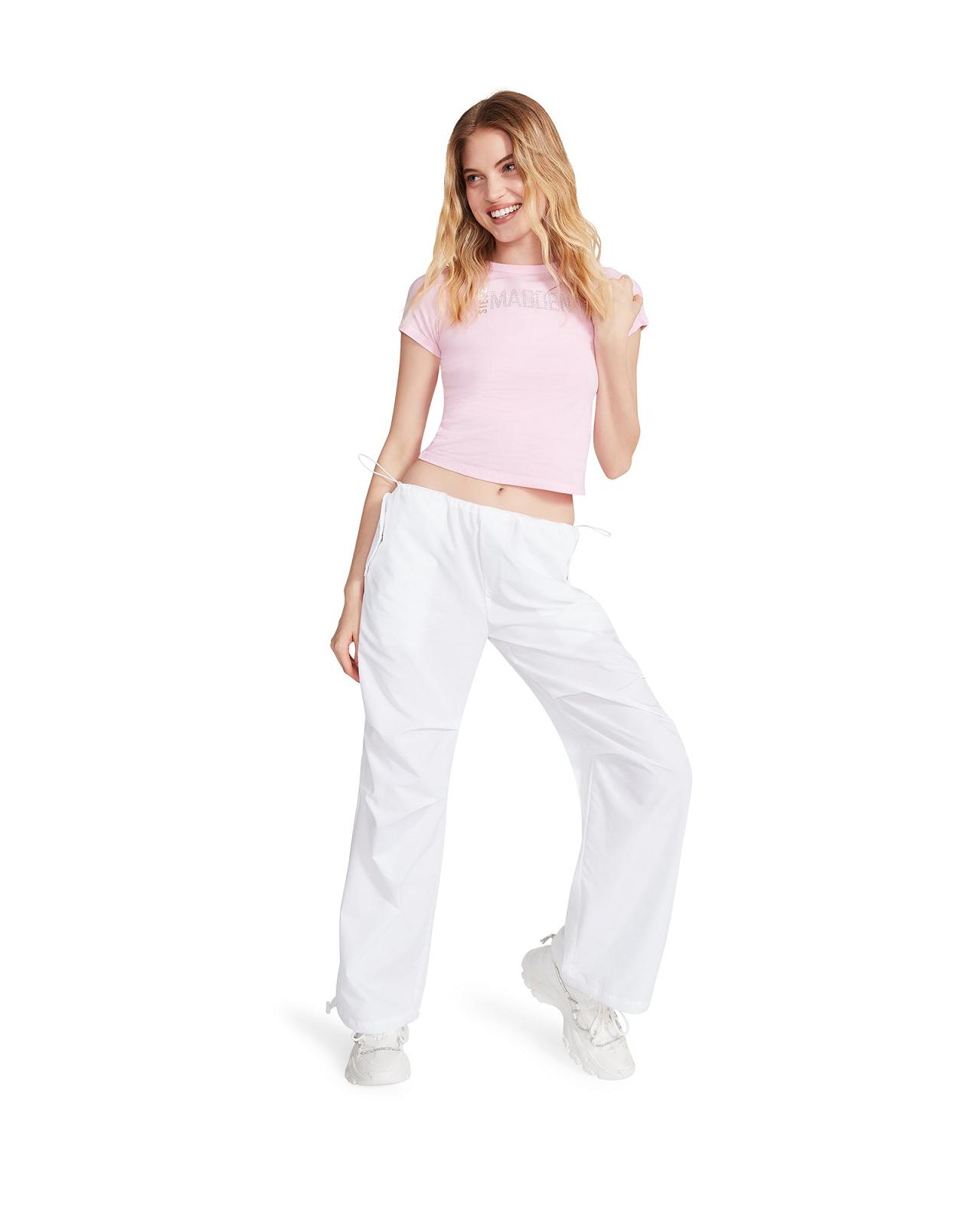 Steve Madden PIA PARACHUTE PANT Női Alsók Fehér | 751ZPLAJS