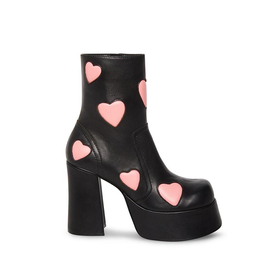 Steve Madden SWEETHEART Női Bokacsizma Fekete | 475ZCXKOH