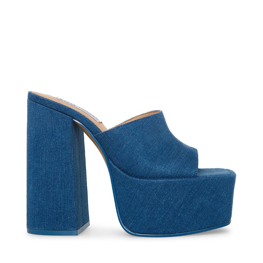 Steve Madden TRIXIE Női Platform Cipő Denim | 890WXBJCH