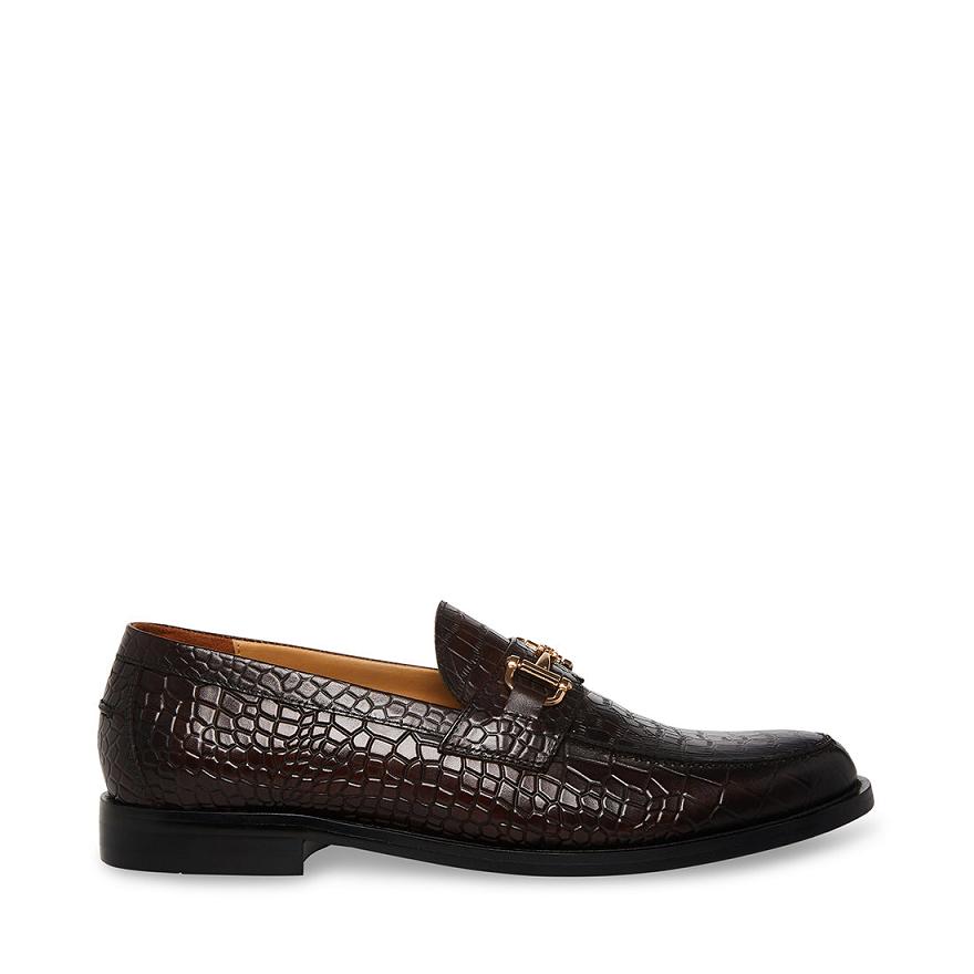 Steve Madden WALLACE Férfi Loafer Cipő Barna | 164KAOENV